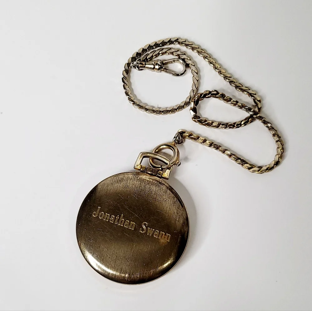 Vintage CARAVELLE Pocket Watch Swiss 17 Jewel Model 8222 Working Movement 1960s - Picture 6 of 7